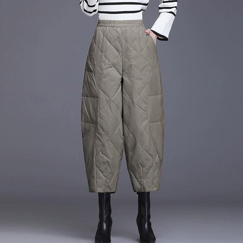 2024 Теплые легкие хлопковые шаровары с высокой талией