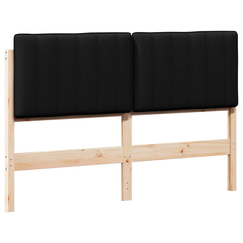 Upholstered Headboard in Brown and Black 135 cm