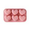 6 Cavity Soap Silicone Molds Heart Chocolate Mold Love Shape Forms Dessert Mousse Jelly Mold Confeitaria Cake Decoration Tools