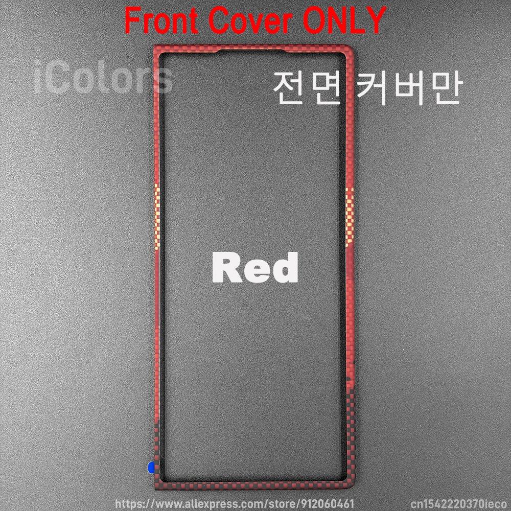 For Samsung Galaxy Fold 8 Ultra Front Cover Aramid Carbon Fiber Bumper Ultra-Thin Slim Frame ,Back Cover Not included