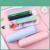 Large Box Capacity Pencil Multifunctional Double Layer Pencil Cases Creative Cylindrical Pen Holder Kid Stationery