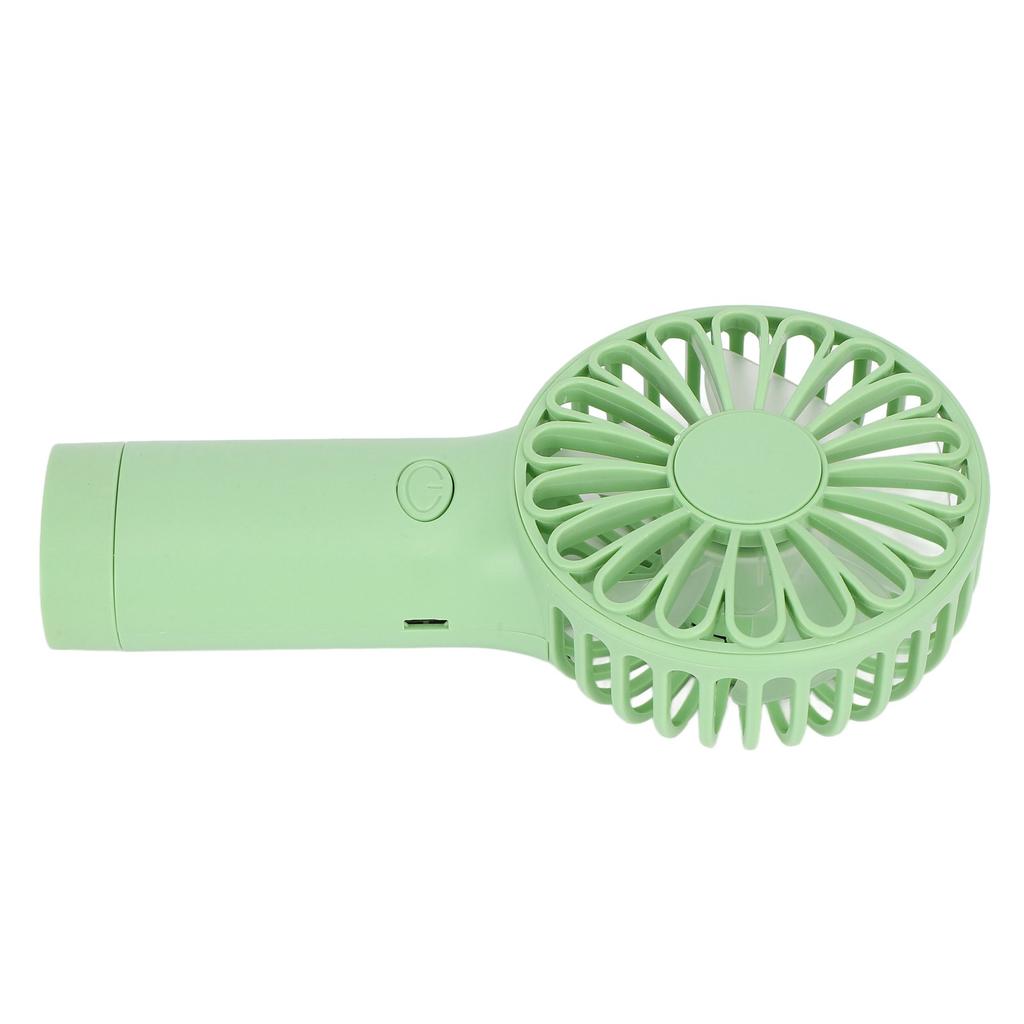 Зеленый портативный ручной вентилятор с USB-перезаряжаемой батареей, небольшой вентилятор для путешествий, пикника, офиса