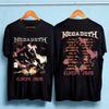 Megadeth Cotton T-shirt European Tour Pattern T-shirt Heavy Metal Band Men's T-shirt Summer New Vintage Fashion Top
