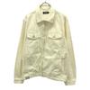 Back Print Work Jacket M White Coverall Men's Used