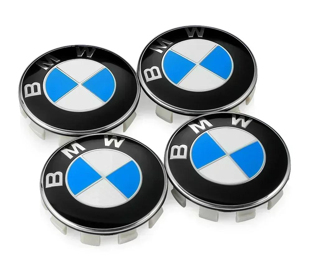 XZXCK1 For BMW New 2025 For BMW E36 E46 E53 E90 E60 E61 E93 E87 X3 X5 F30 F20 F10 G30 Accessories 4Pcs 56/68mm Car Wheel Center Hub Cap