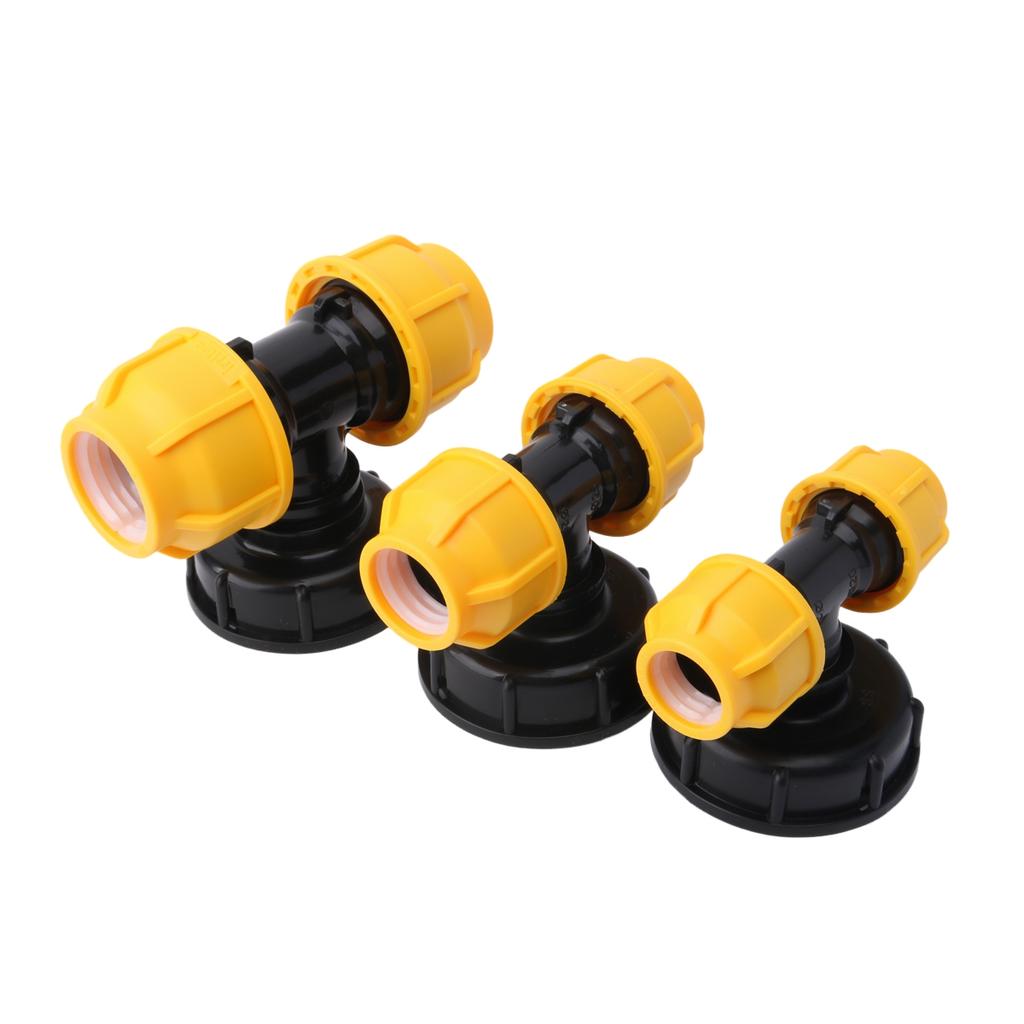 IBC Tank Adapter S60 x 20mm/25mm/32mm PE/PVC Pipe Connector Elbow & Tee Fittings For Garden Farm Irrigation Joints