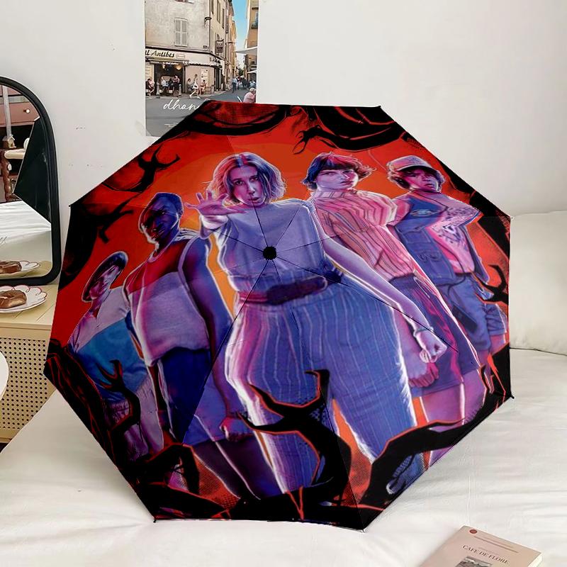 Stranger Sci-fi Adventure Umbrella 8-Frame for Travel, camping, Casual Lightweight Portable Umbrella, Essential for every family Holidays Gift