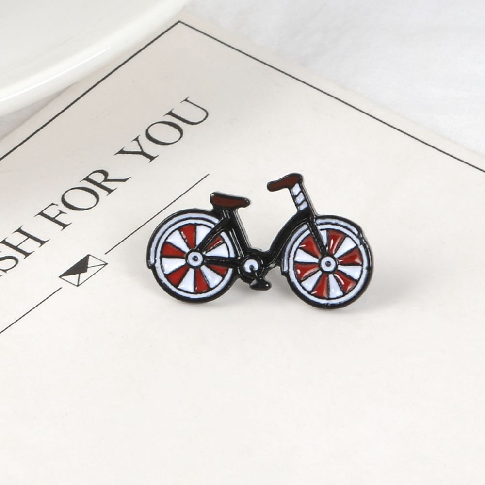 Enamel Pin Unisex Zinc Zinc Alloy Cyclists Badges I Love My Red Bicycle Pin Sports Lapel Pins Bike Brooch