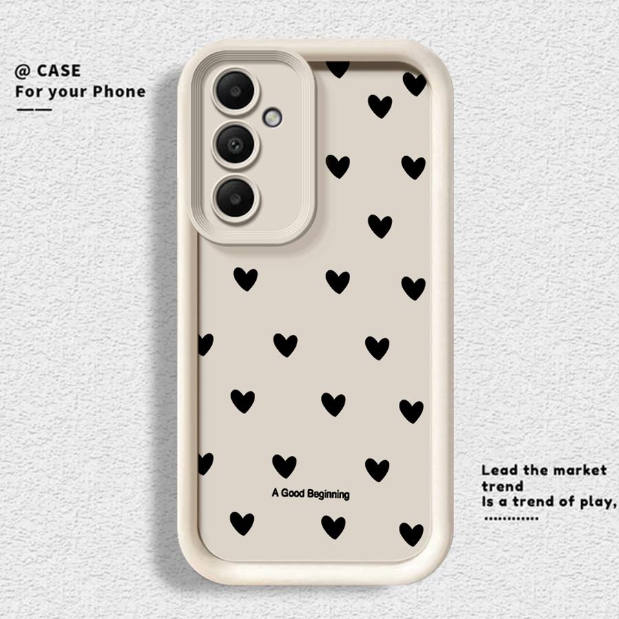 Phone Cover Case for Samsung Galaxy A56 A34 A15 A16 A23 A26 A32 A12 A13 A53 A54 A51 A73 A71 A72 A35 A36 Fashion Love Heart