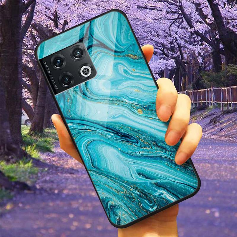 For OnePlus 10 Pro 5G Case 6.7'' Tempered Glass Starry Marble Hard Back Cover for One Plus 10Pro Funda Capa Oneplus10pro Coque