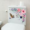PVC Easy Self-adhesive Delicate Set Decorative Sticker Use Toilet Flower Portable Wall Fridge Decal for Daily Use AVE