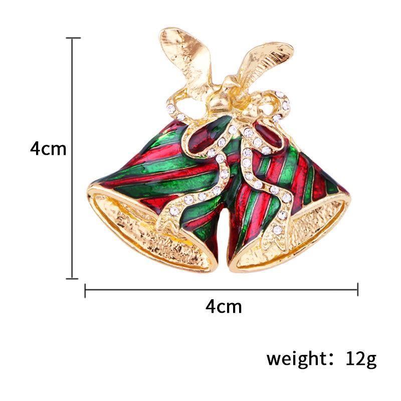 Christmas Brooches Set Tree Santa Snowman Sleigh Bell Boots Pin for Xmas Sweater Decoration Body Accessories