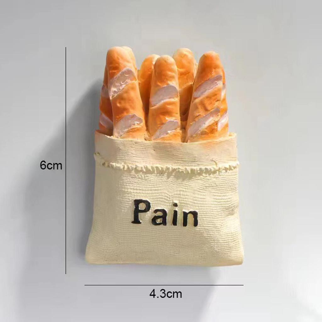 3D-магниты на холодильник с моделью еды, мультяшный хлебный пакет, магнитная наклейка на холодильник, держатель для фотографий, кухонная наклейка на холодильник