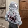 Halloween Spider-Man Zip Hoodie Y2K Loose Fit Sweatshirt Teens