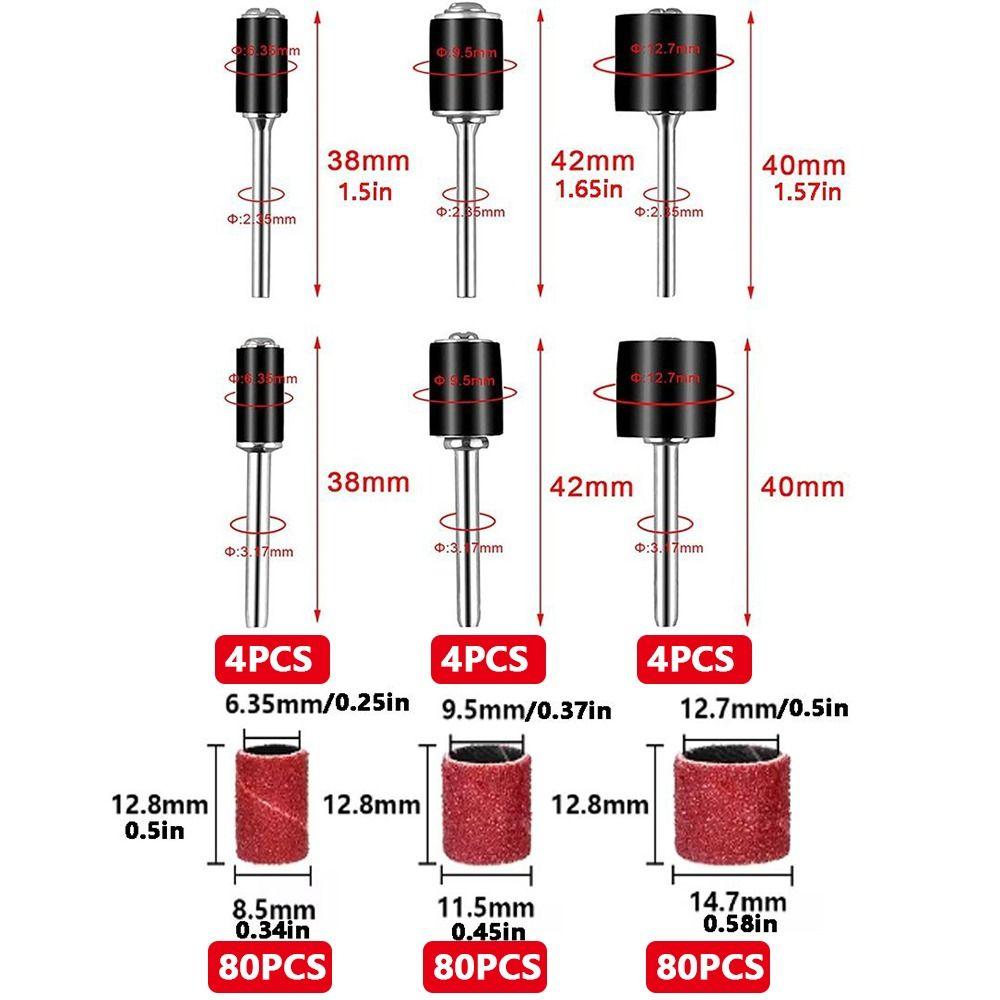Набор из 252 штук Полировальные шлифовальные барабаны Набор Инструменты для педикюра Насадка для шлифовки ногтей Для маникюрной машинки