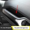 Car Co-pilot Passenger Tray Organizer Grab Handle Storage Box Pocket For Jeep Renegade 2015 2016 2017 2018