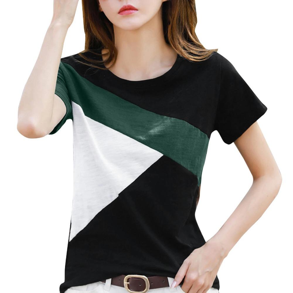 Модная летняя футболка с 3D-принтом в диагональную полоску, женская уличная повседневная футболка с короткими рукавами в стиле Харадзюку, женский топ с круглым вырезом