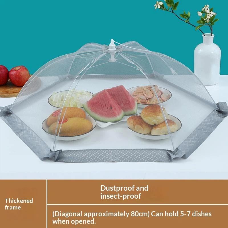 Food Cover Umbrella Table Dishes Mesh Cover Foldable Breathable Anti-Fly Food Net Tent