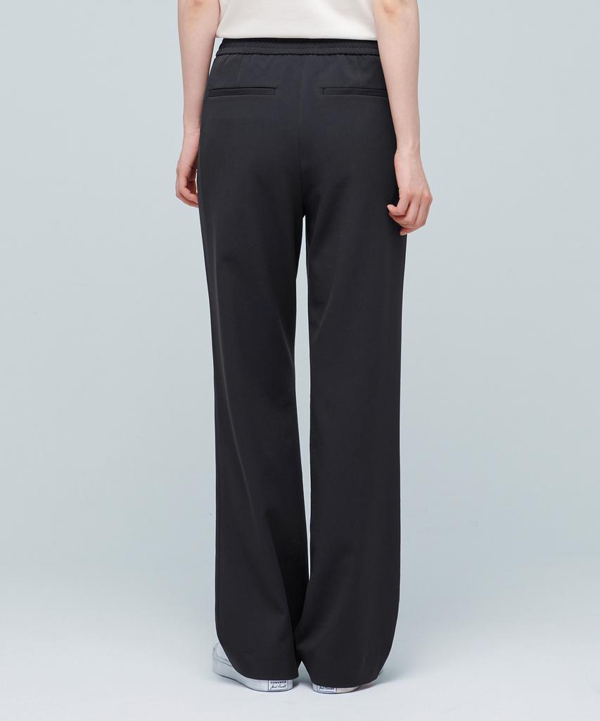 MUSINSA STANDARD Genderless Wide Banding Slacks [Dark Gray]