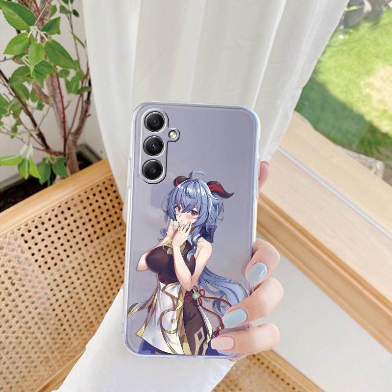 Мягкий прозрачный силиконовый чехол с рисунком из мультфильма для Samsung A55 M35 S24 Xiaomi Redmi Note 13 Poco C65 iPhone Camera Противоударный защитный чехол