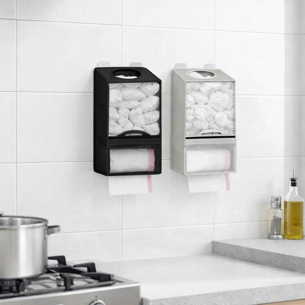 Large Capacity Plastic Bag Holder Non-woven Fabric Trash Bags Dispenser Shopping Bags