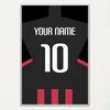 Football Jersey Name Poster Home Living Room Bedroom Bar Cafe Art