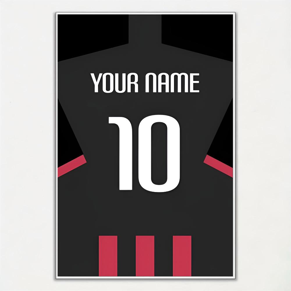 Football Jersey Name Poster Home Living Room Bedroom Bar Cafe Art