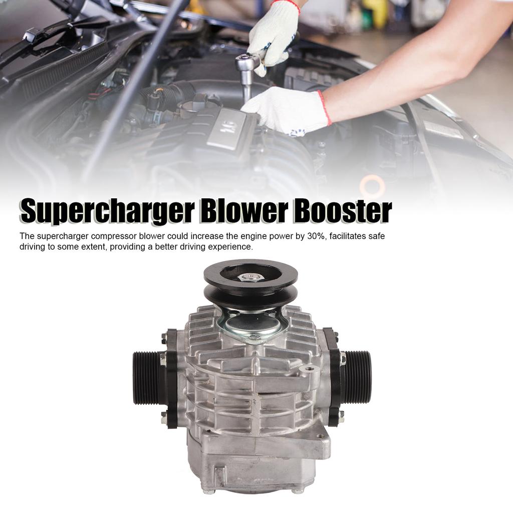 Supercharger Blower Universal Supercharger Compressor AMR500 LCD HC NOXJ Reduction with V Pulley for 2.0 and Below Displacement