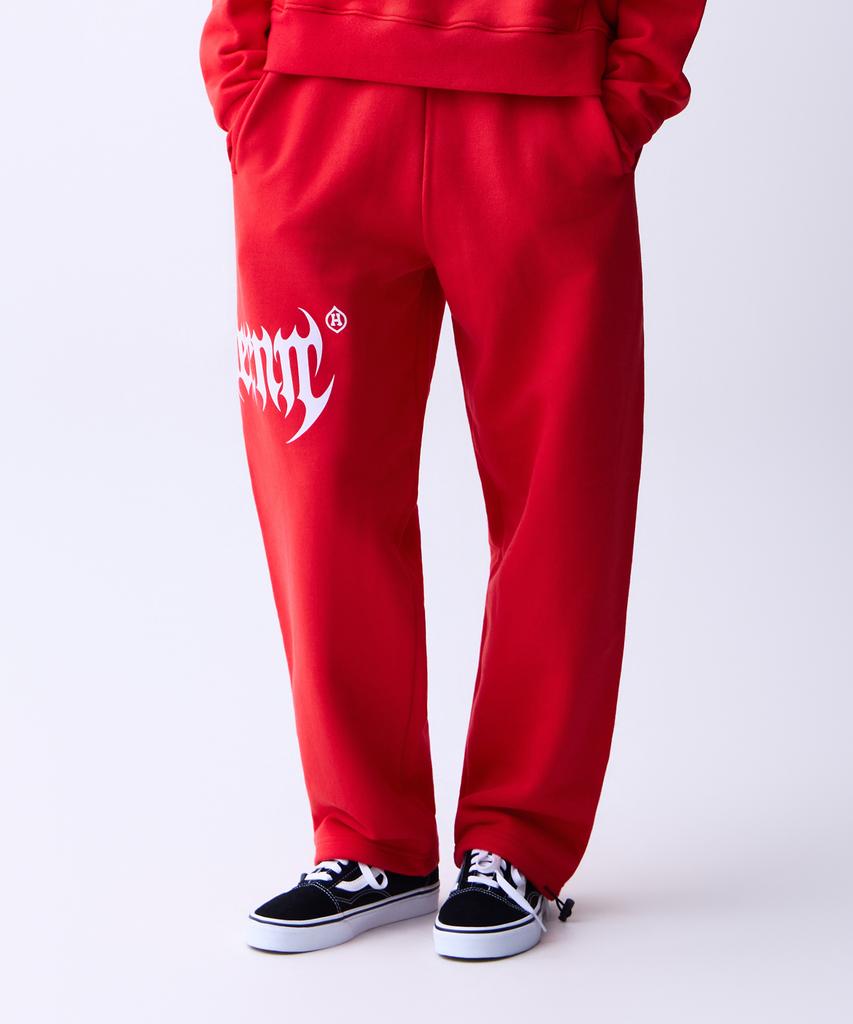 ADERNM Dark Bat Logo Sweatband Pants Red