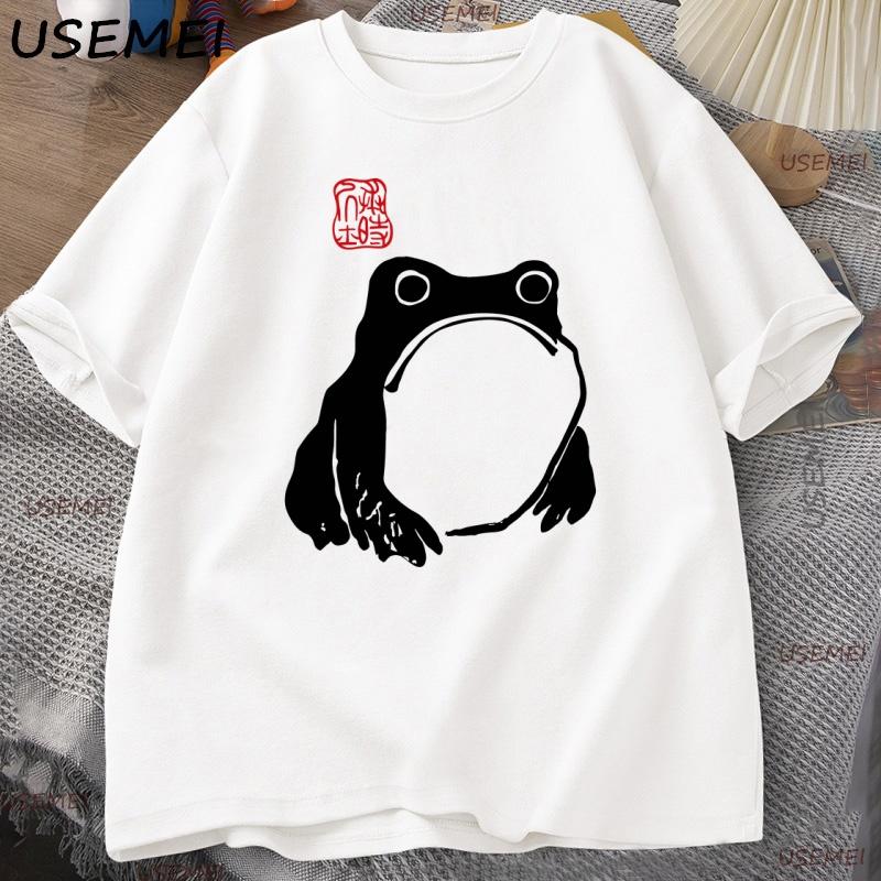 Japanese Frog Matsumoto Hoji Toad T Shirt Frog Lover T-Shirt Men's Short Sleeves Y2k Clothes Man Clothing Casual Tee