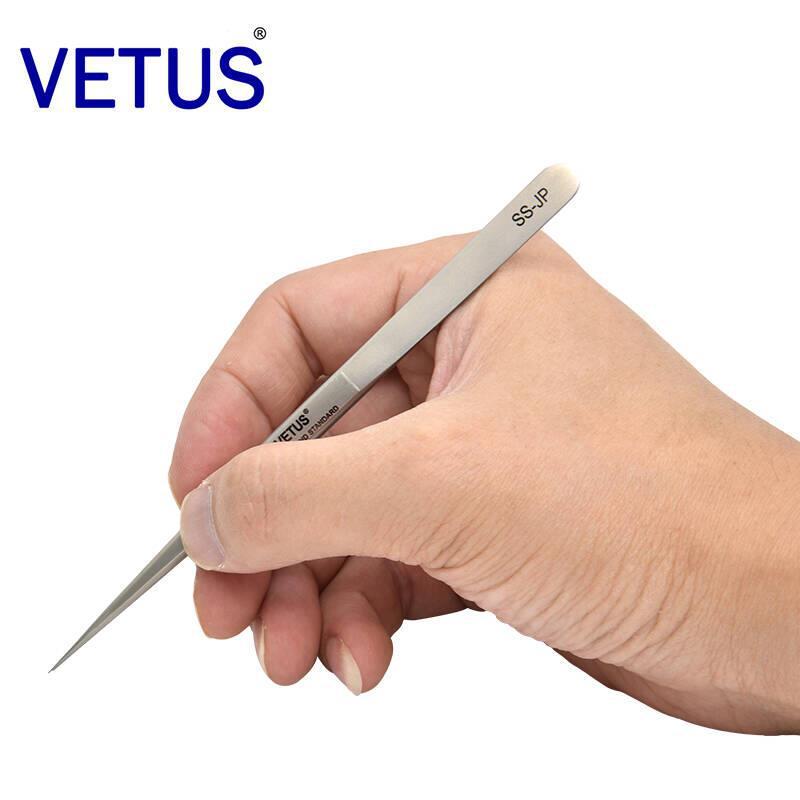 VETUS Высокоточные Пинцеты из Нержавеющей Стали для Печатных Плат, Часов, Электроники и Мобильных Телефонов