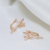 Fashion Glossy Dragonfly English Earrings For Women Simple  Rose Gold Long Drop Earrings Bride Wedding Daily Jewelry
