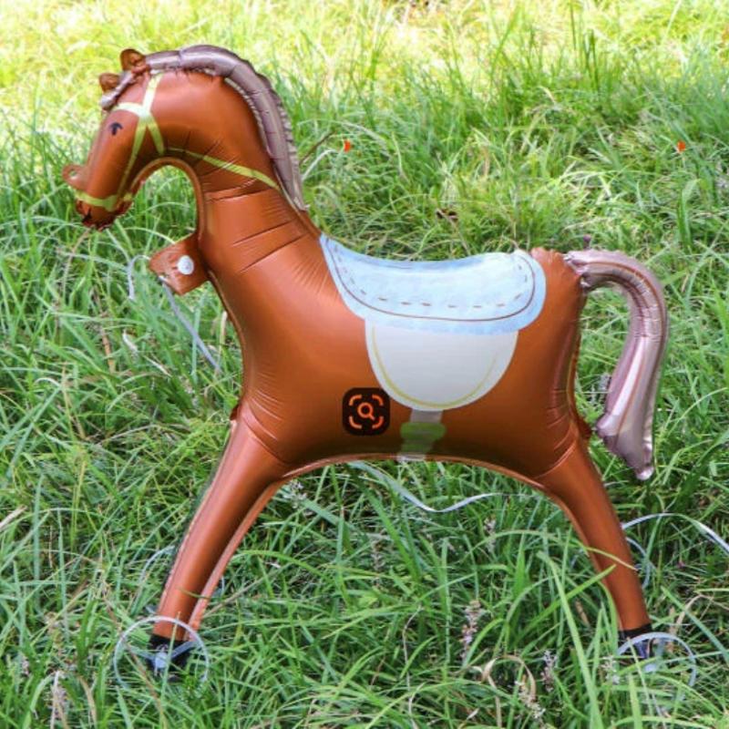 1 шт. Пет Пони День рождения Ферма Тема Вечеринка Воздушные шары Лошадь День рождения Вечеринка Декор Алюминиевые шары Детский душ Фото реквизит