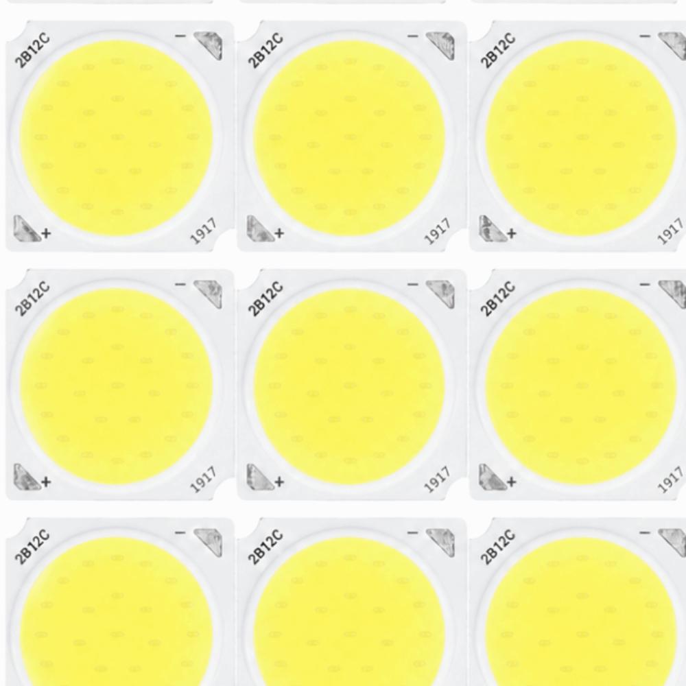 12PCS 1080LM High Power LED Chip 12W Round LED Chip Easy COB Light Source DIY Indoor Lighting