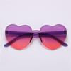 Trendy Gradient Lenses Candy Color Party Sun Glasses Heart-shaped Sunglasses Heart Glasses Shades