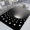 Bathroom Kitchen Mats for Floor 3D Carpet Floor Mat Illusion Mat Spiral Rectangle Carpet Geometric Floor Pad Home Accessory