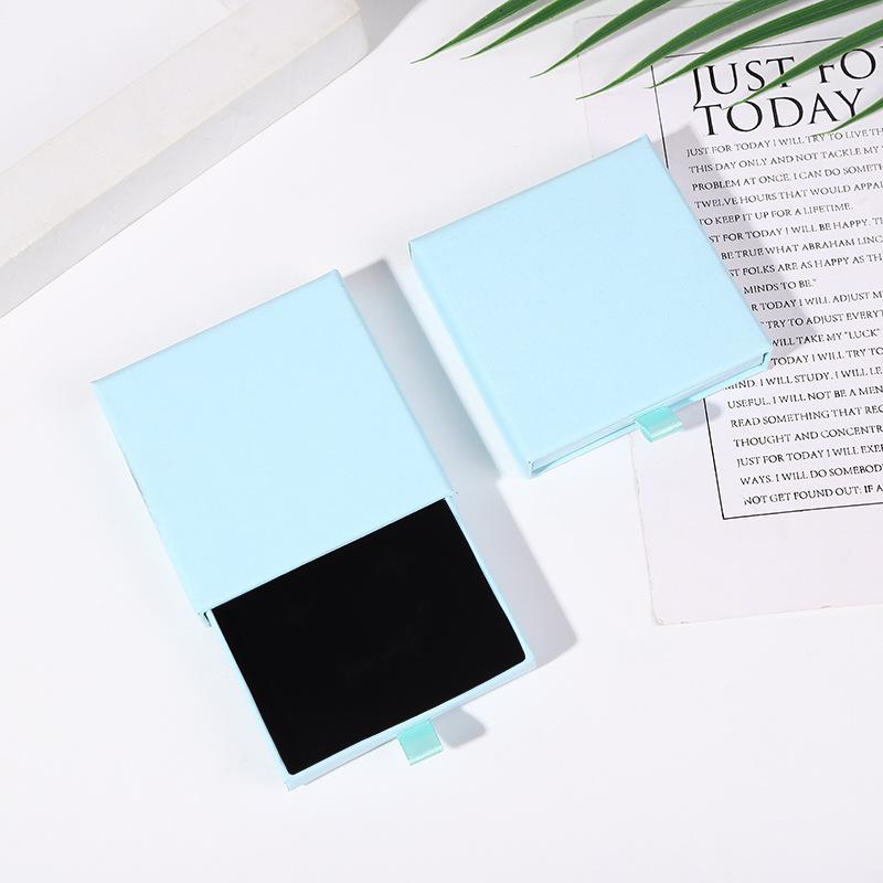 10x10x2 см Коробка для ювелирных изделий и ожерелий 16 цветов Квадратная Выдвижная Стиль Дорожная Шкатулка для украшений Органайзер для хранения Упаковочный кейс для сюрприза