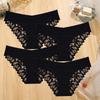 4Pcs/Set Transparent Lace Floral Underwear Seamless Triangle Underwear Sexy Close Fitting Panties For Women Comfy Panty