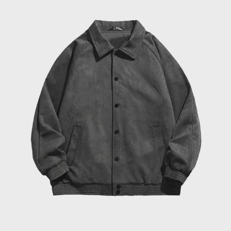 Мужская бейсбольная куртка из замши в стиле ретро — повседневная, универсальная, весенняя мода для пар и мальчиков