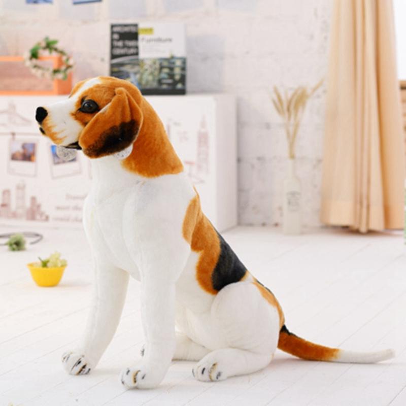 30-90cm New Simulation Giant Dog Toy Realistic Stuffed Animals Miguel Harrier Beagles Dog Plush Toys Birthday Gift For Children