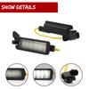 1PC Car White LED License Plate Light For Dodge Charger Challenger For RAM 1500 For Jeep Compass For Chrysler 300 Pacifica 12V License Plate Lights 2