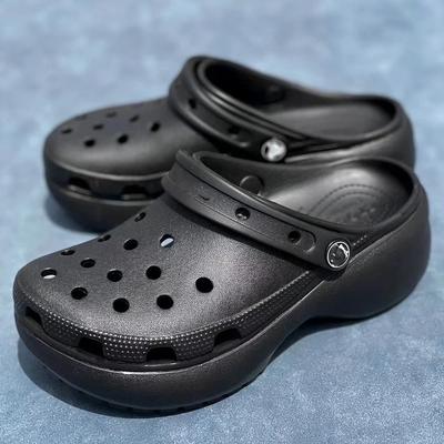 Дышащие легкие удобные повседневные забродные пляжные сандалии для пар с отверстиями тапочки черные тапочки желе садовые полые EVA