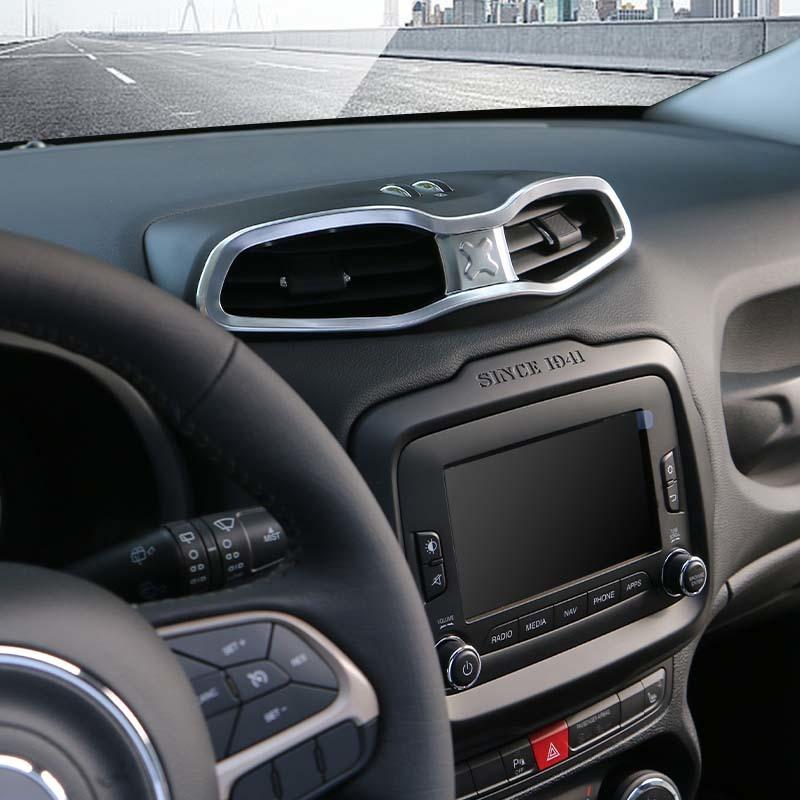 ABS салон центральный воздухозаборник декоративная наклейка рамка украшения для Jeep Renegade 2016 Up автомобильные аксессуары