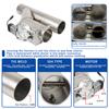 2.5 Inch/3 Inch Dual Exhaust Y Pipe with Controller Stainless Steel Silver Kit TP-1028