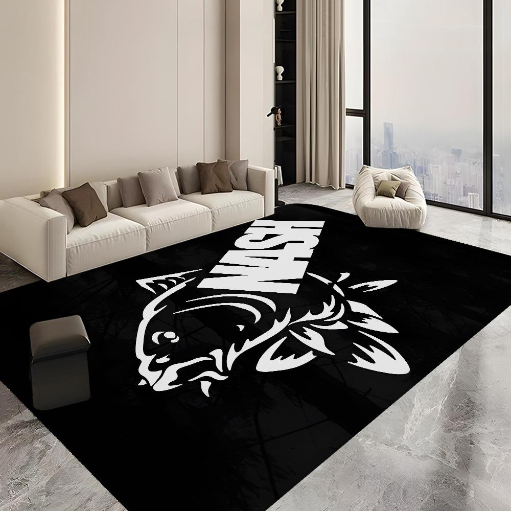 Nash Fishing Logo Large Carpet Rug for Home Living Room Bedroom Sofa Doormat Decor Kids Play Area Rug Carpet Non-slip Floor Mat