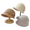 French Hepburn wind fine grass encryption straw hat women's summer sun protection shade equestrian hat outdoor breathable sun hat vacation