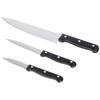 Набор кухонных ножей из высокоуглеродистой нержавеющей стали | Ручка с тройной клепкой | Набор из 3 штук (Серебряный)