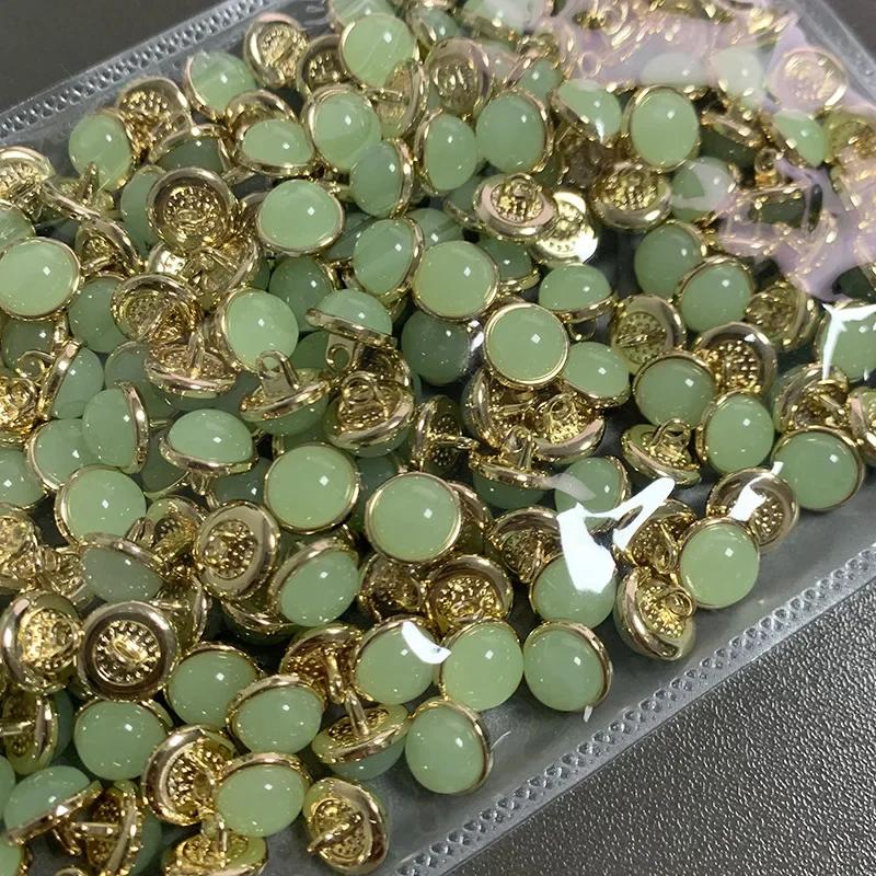 10 шт./лот Красивые пуговицы с драгоценными камнями, блестящие, 10 мм, круглые, маленькие, на ножке, блузки, юбки, швейные аксессуары