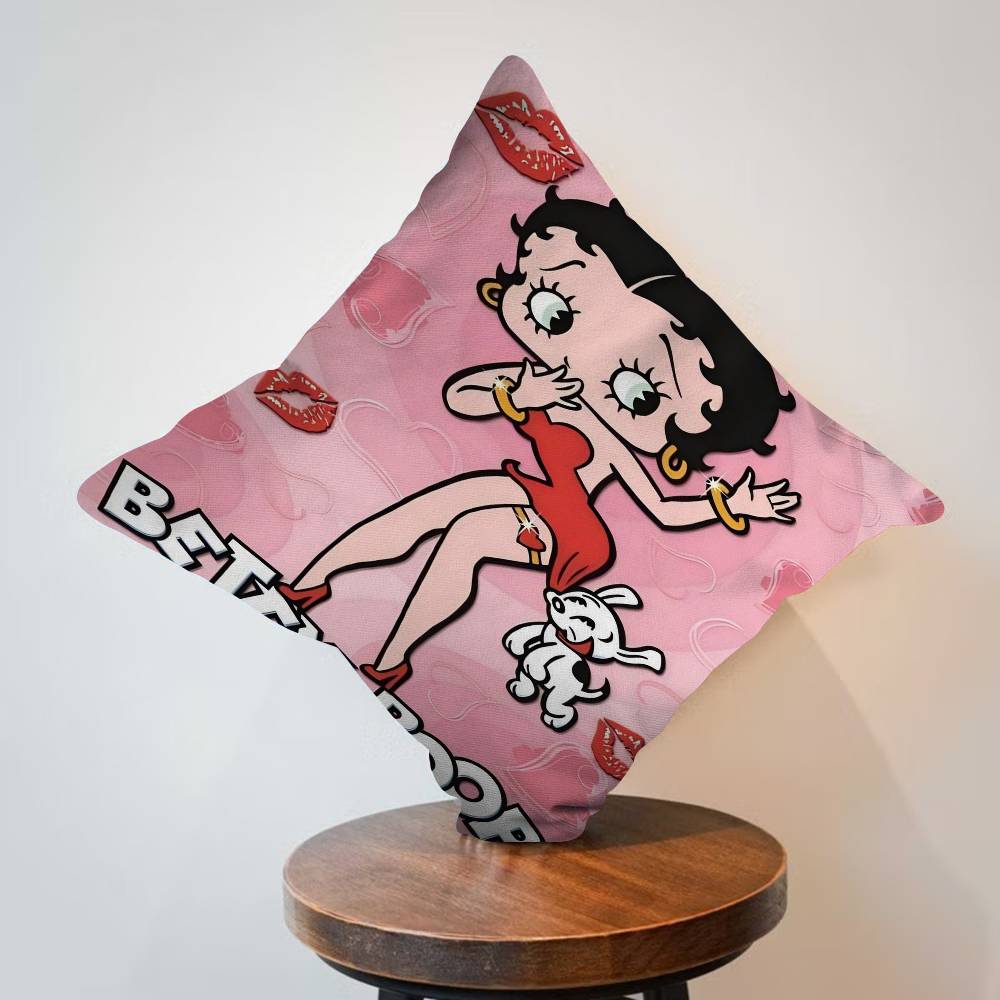 B-Betty-Cute B-Boop Anime Pillow Gift Home Office Decoration Pillow Bedroom Sofa Car Cushion Coverpillow Case