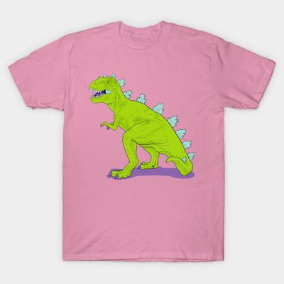 Женская футболка Reptar Zilla с принтом Харадзюку, кавайная футболка на лето с коротким рукавом, женская футболка, топ